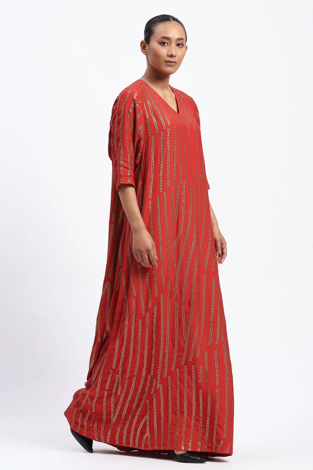 Broken Stripes Sequins Kaftan