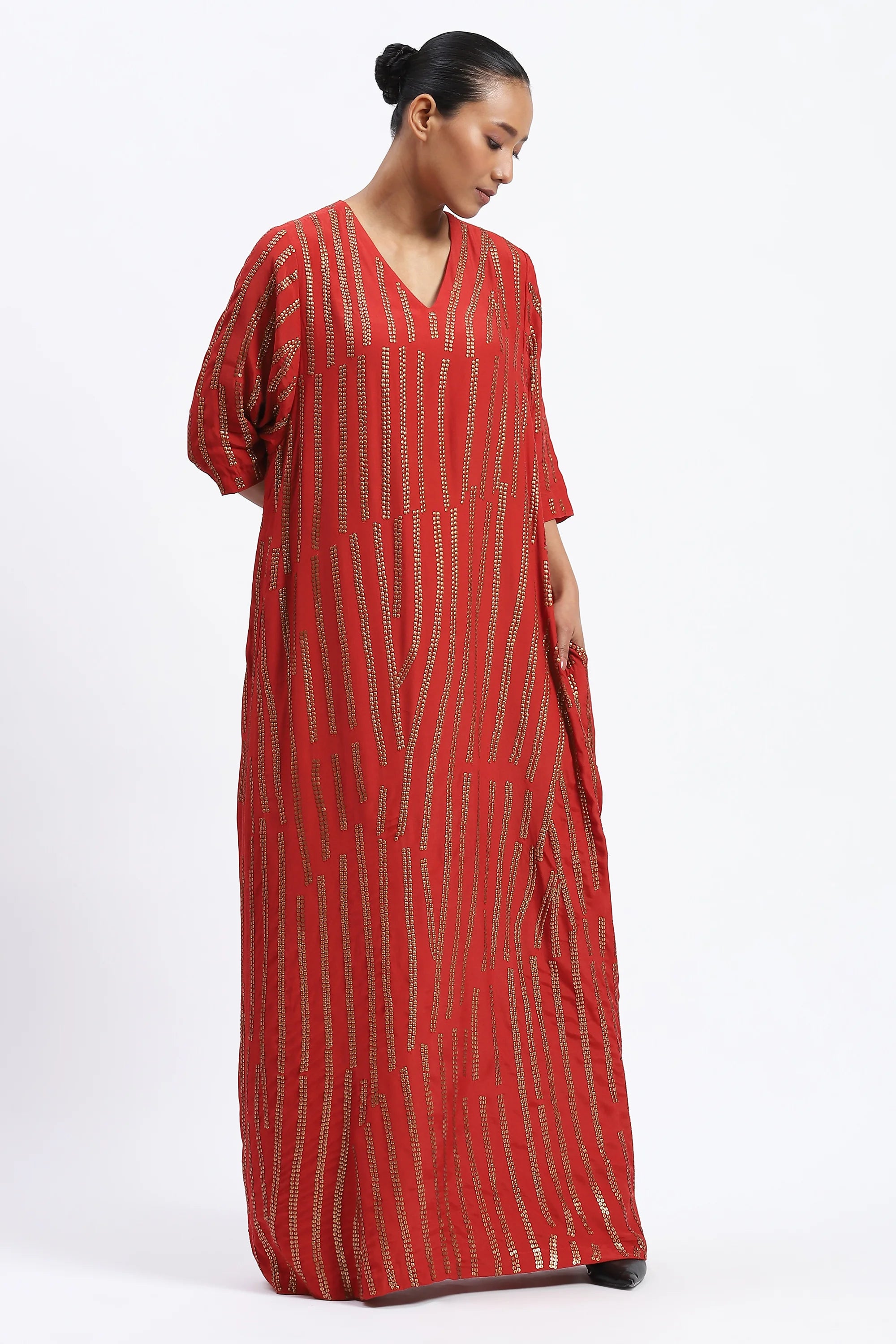 Broken Stripes Sequins Kaftan