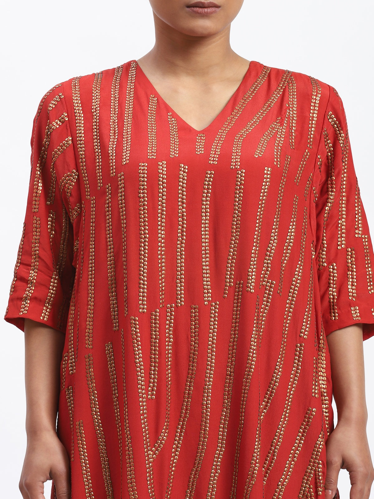 Broken Stripes Sequins Kaftan