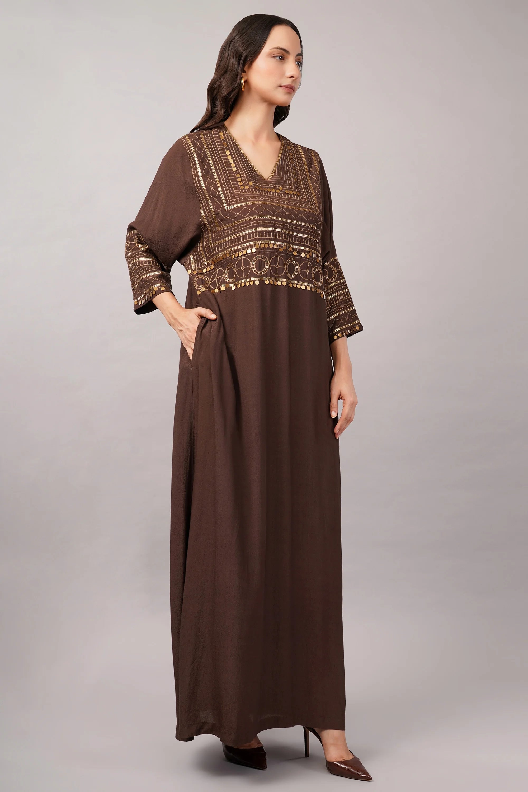 Tribal Zari Embroidery Kaftan