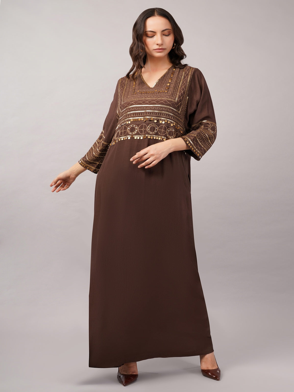 Tribal Zari Embroidery Kaftan