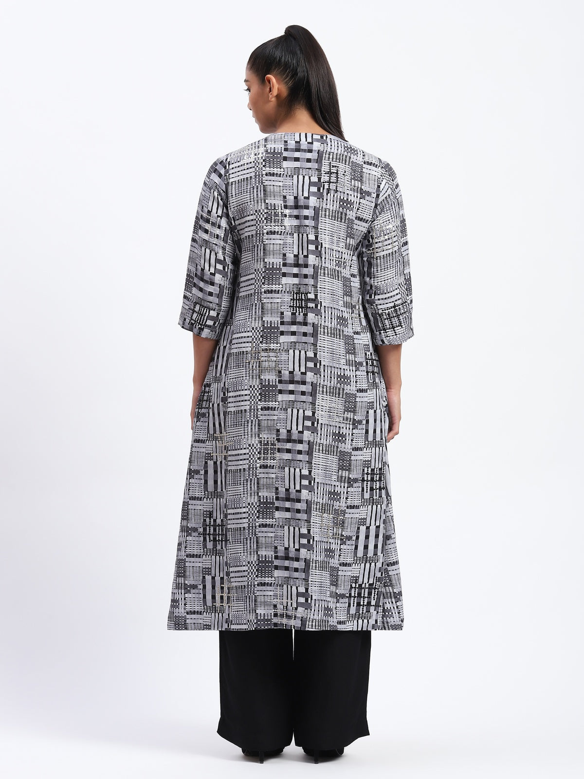 Handpainted Checks Kurta