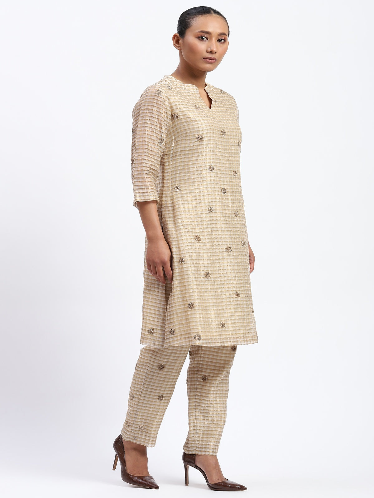 Gold Maheshwar Kurta