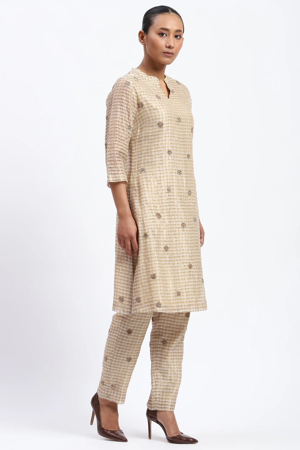 Gold Maheshwar Kurta