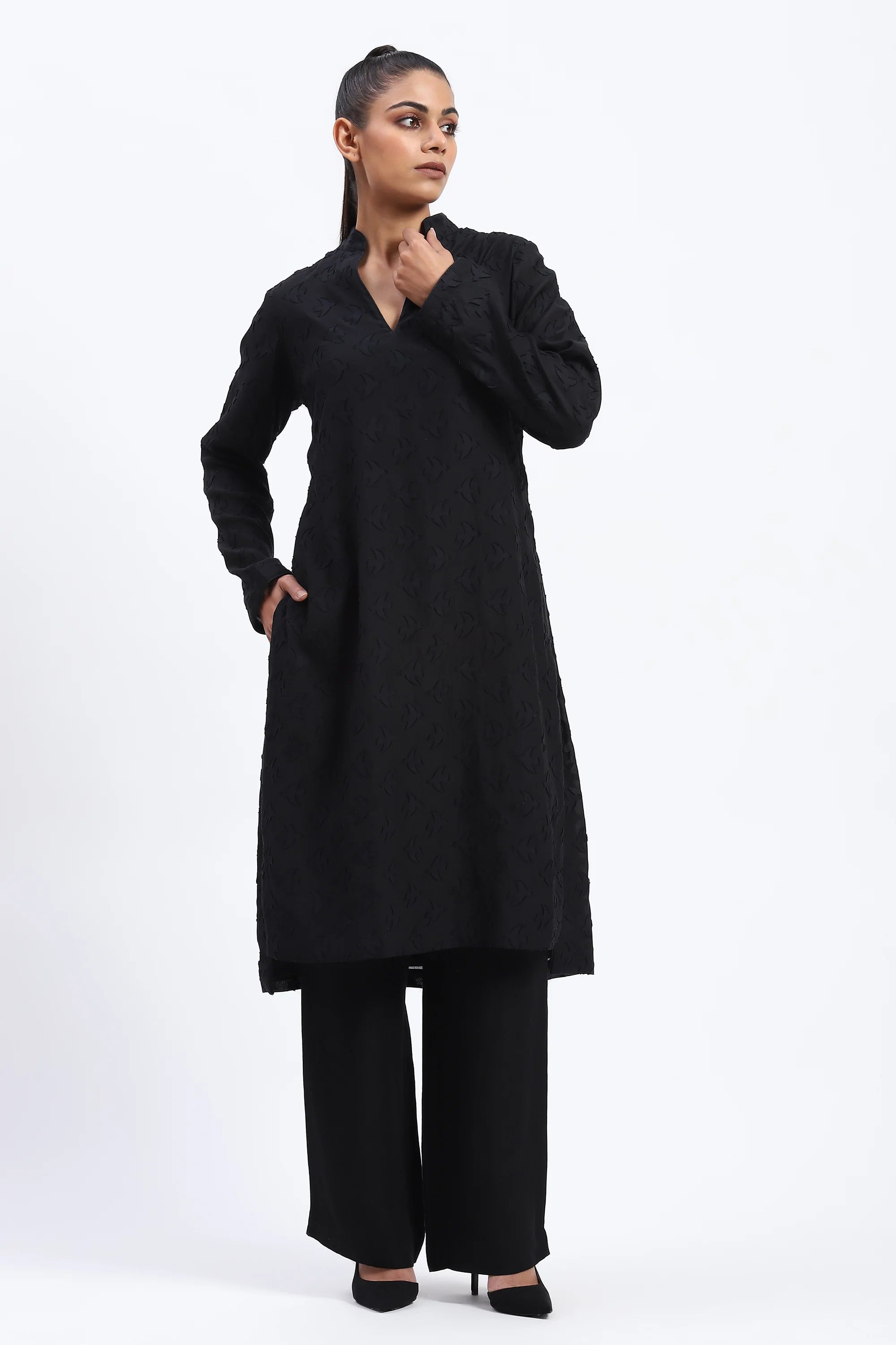 Bird Cutwork Kurta