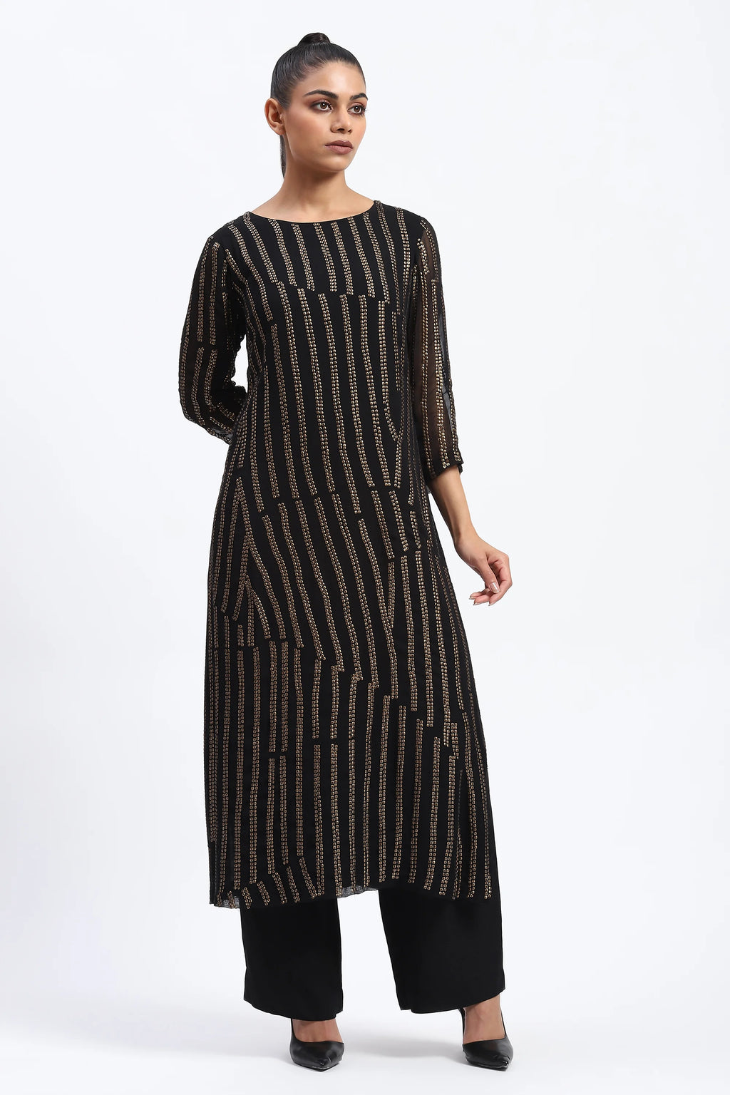 Broken Stripes Sequins Kurta