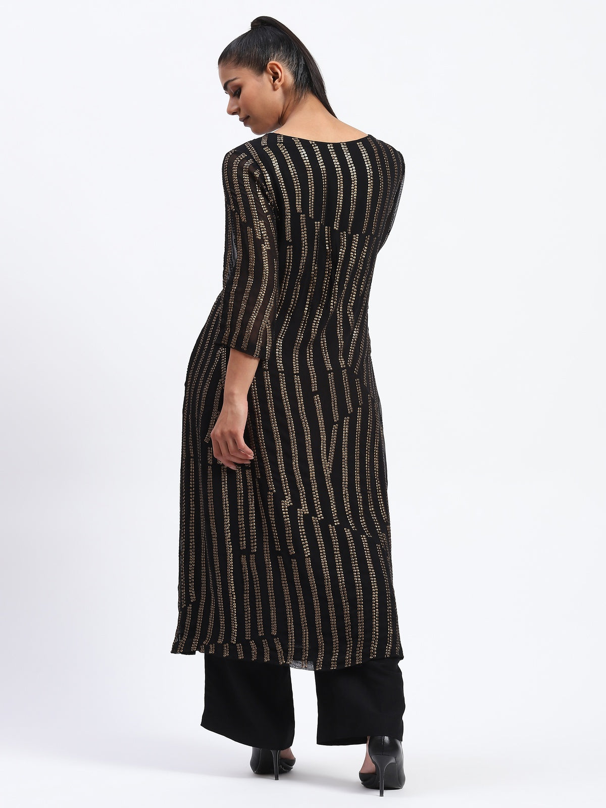 Broken Stripes Sequins Kurta