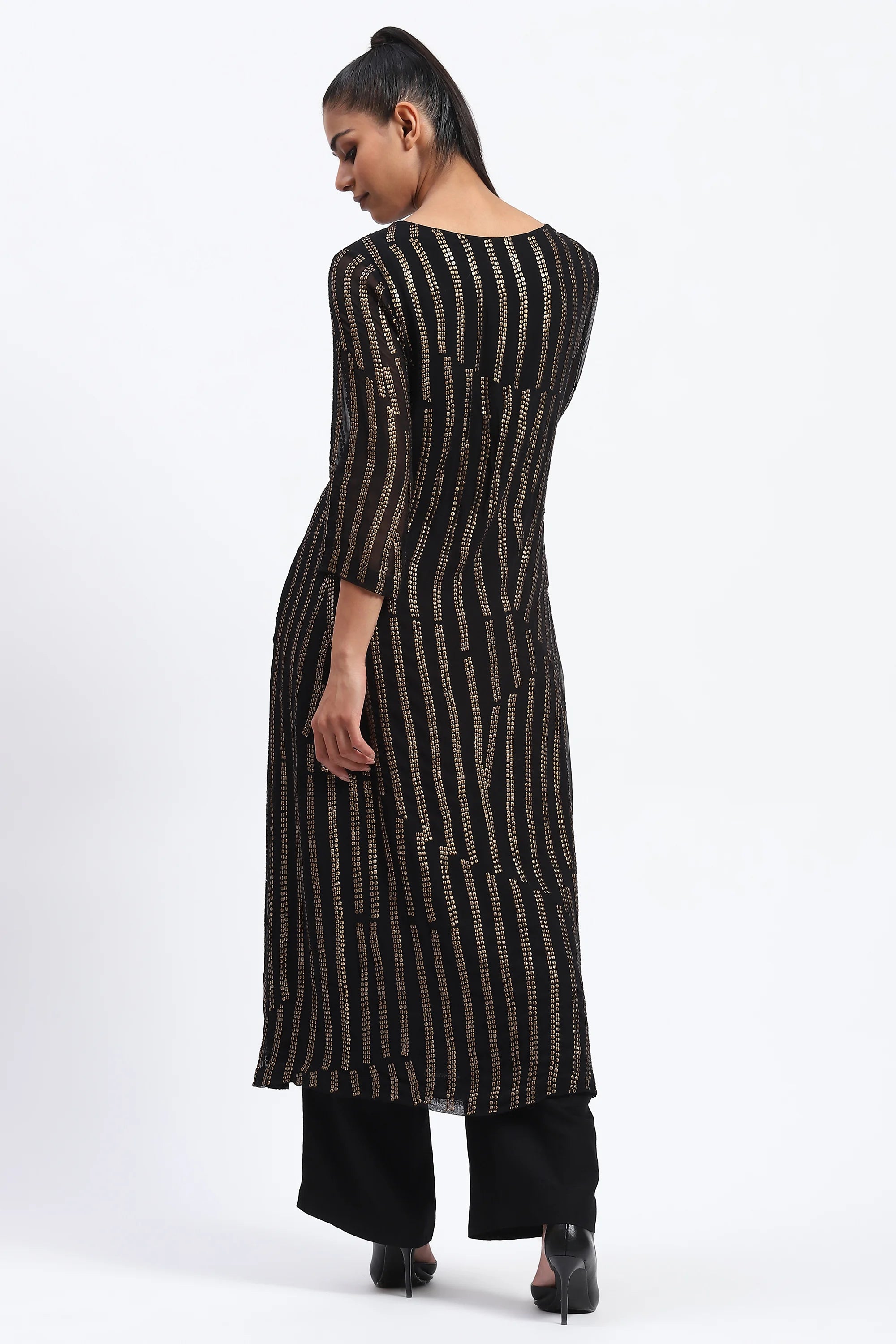 Broken Stripes Sequins Kurta