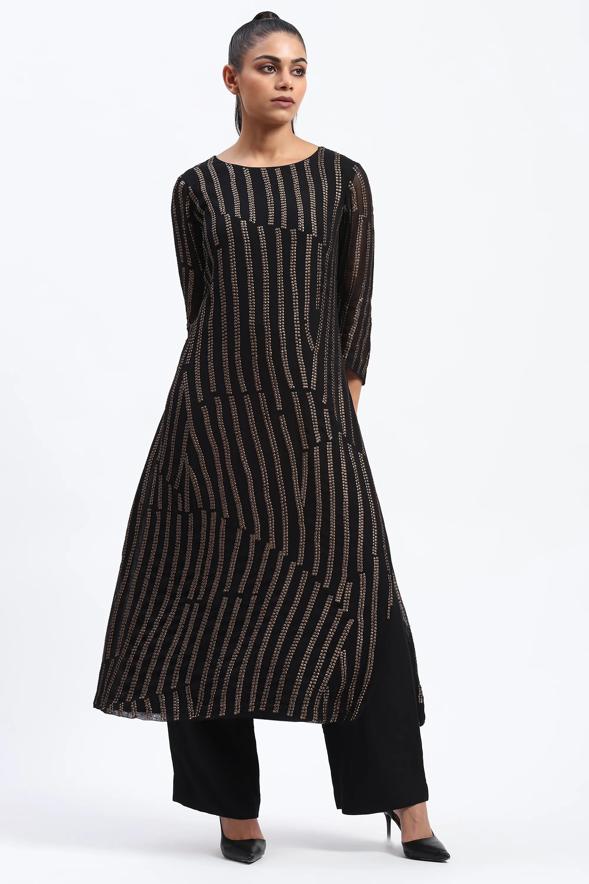 Broken Stripes Sequins Kurta