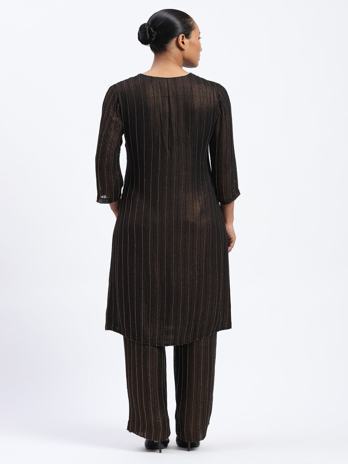 Gold Foil Beaded Kurta