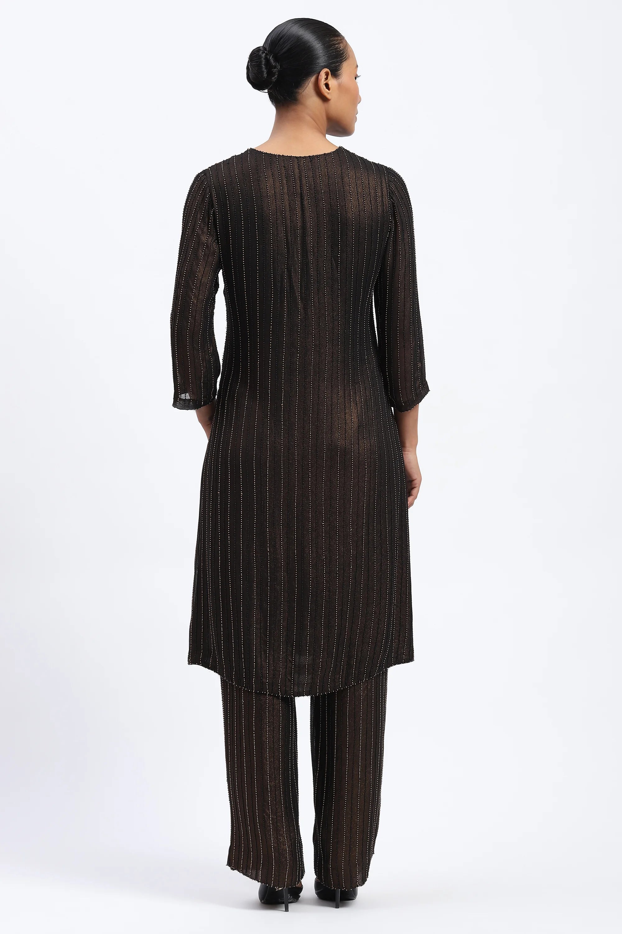 Gold Foil Beaded Kurta