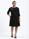 Sequin And Applique Dots Dress