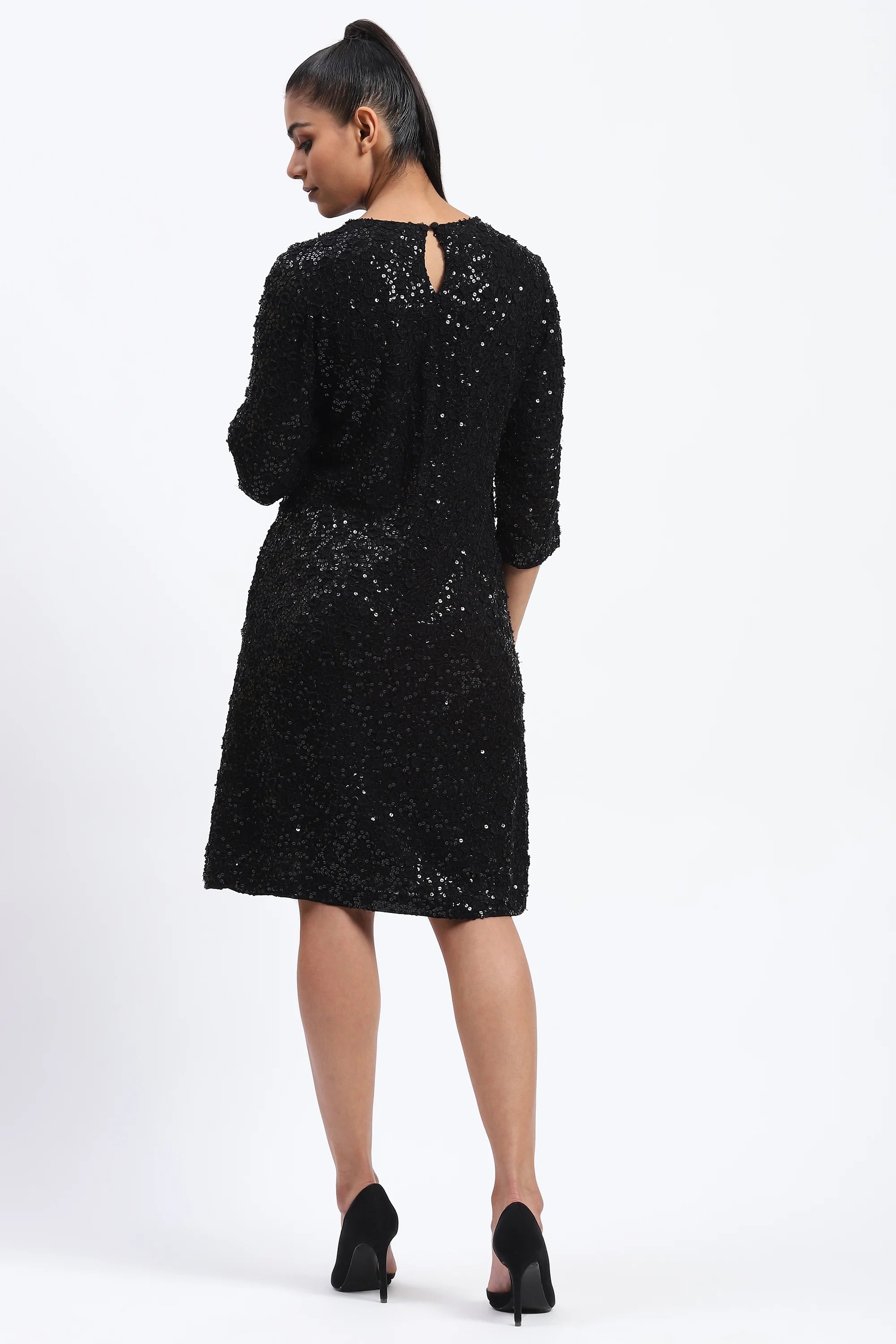 Sequin And Applique Dots Dress