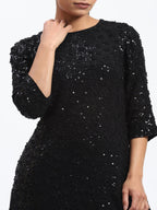 Sequin And Applique Dots Dress