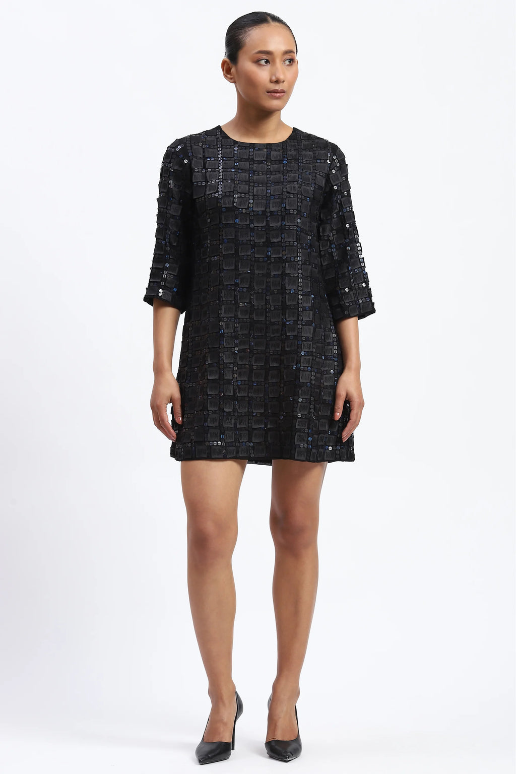 Applique Offcuts And Recycled Sequins Dress