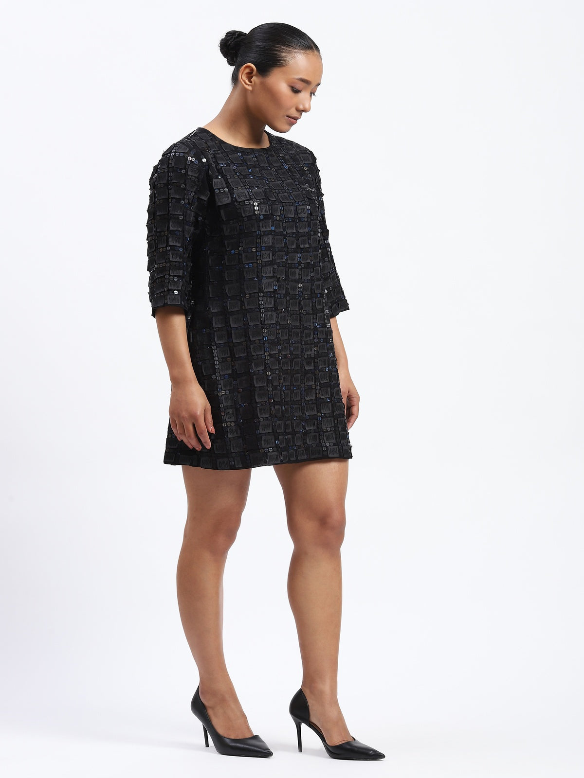 Applique Offcuts And Recycled Sequins Dress