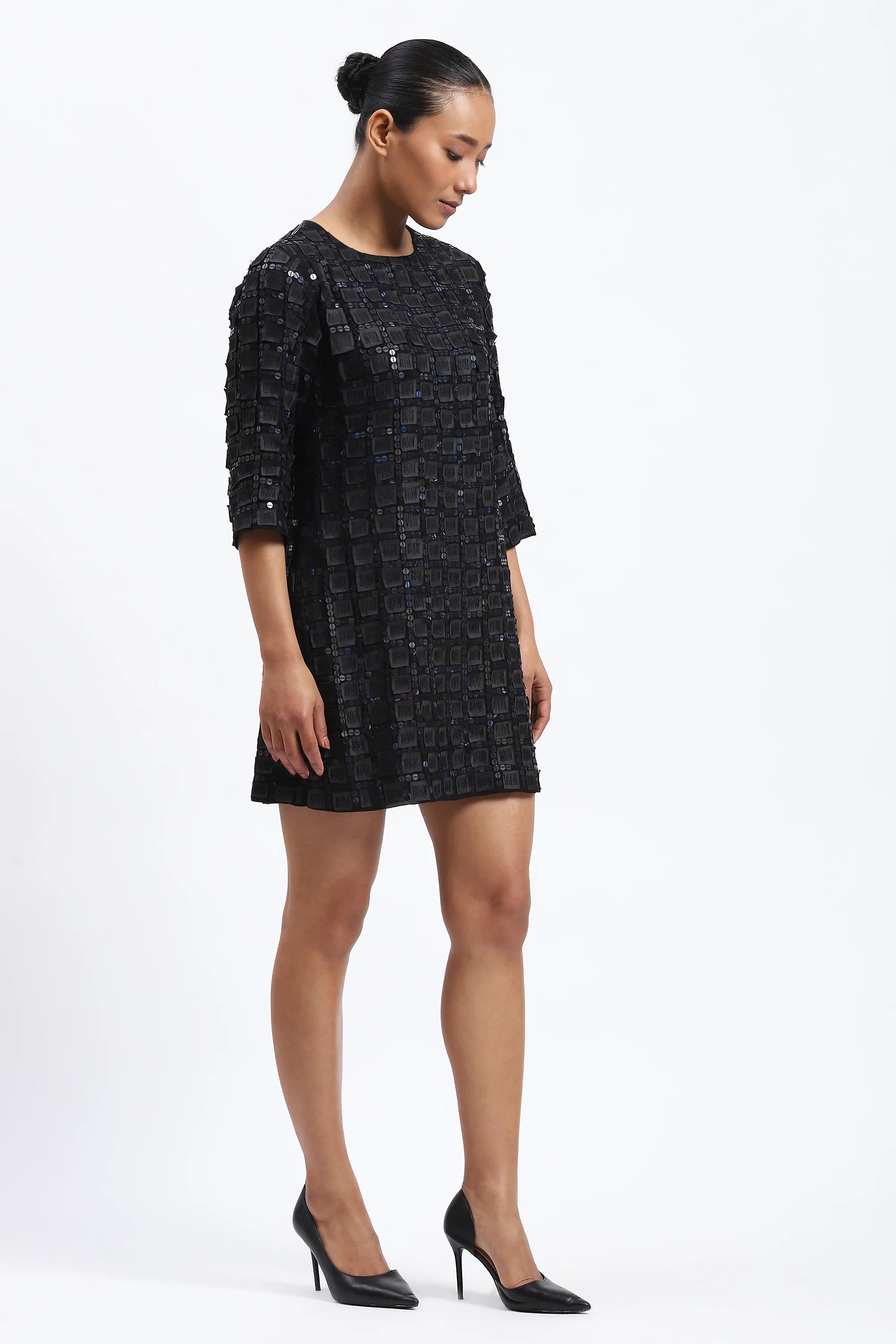 Applique Offcuts And Recycled Sequins Dress