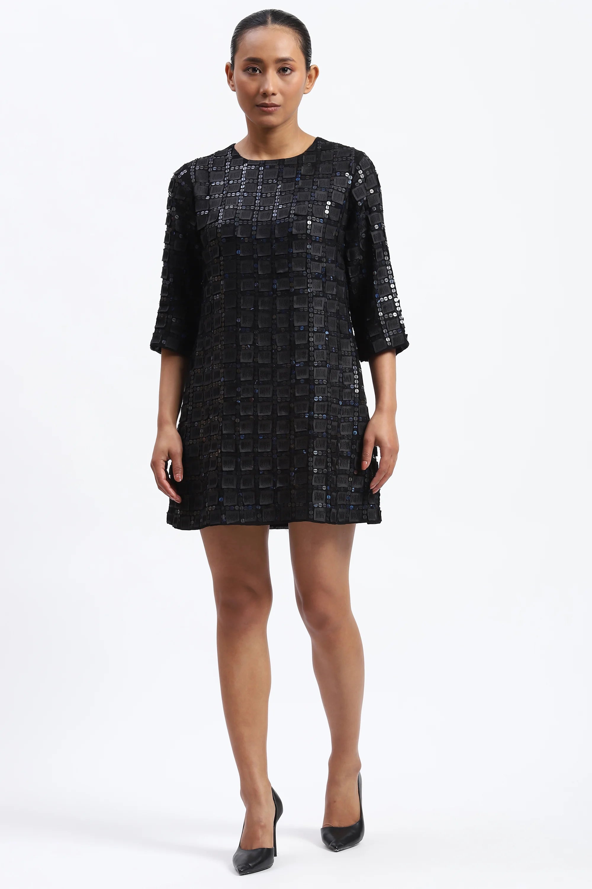 Applique Offcuts And Recycled Sequins Dress