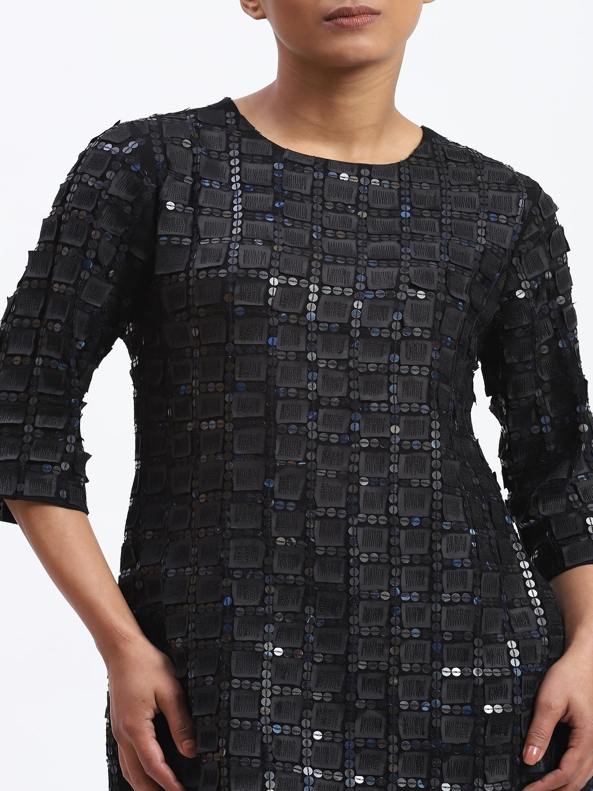 Applique Offcuts And Recycled Sequins Dress