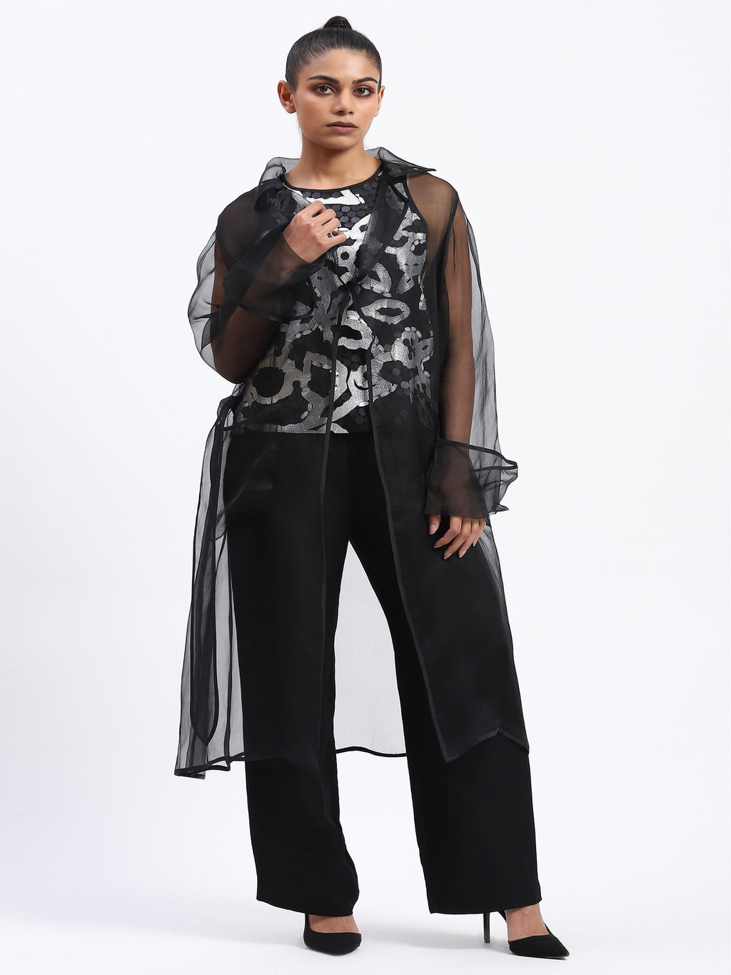 Silk Organza Trench Jacket