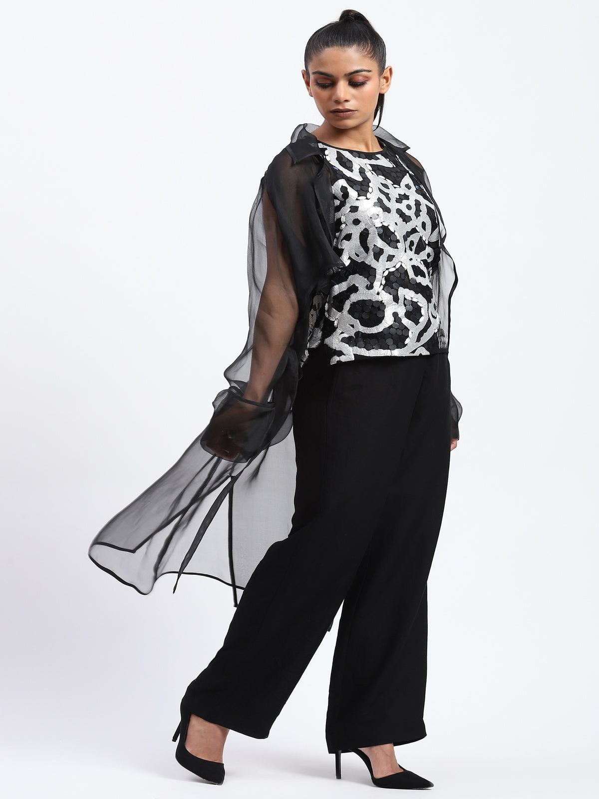 Silk Organza Trench Jacket