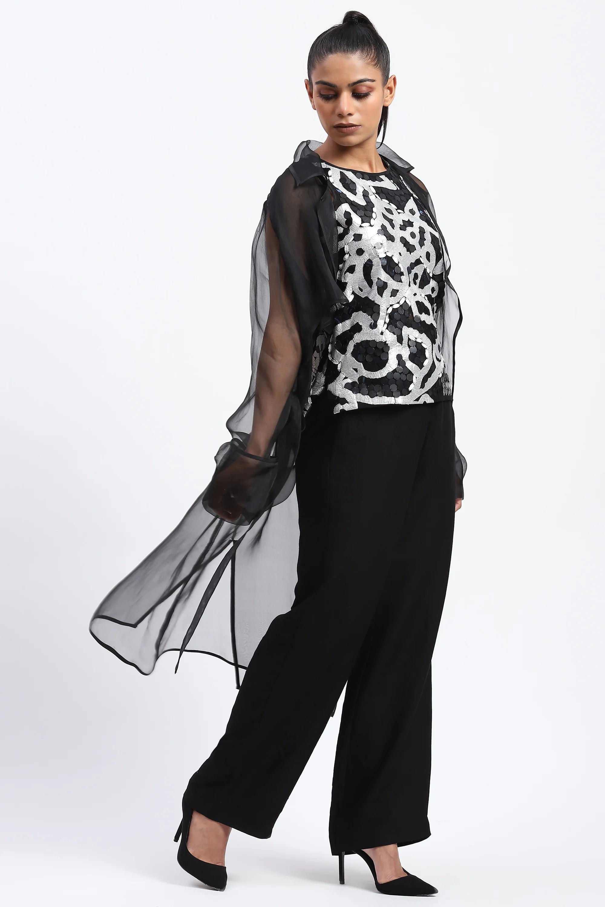 Silk Organza Trench Jacket