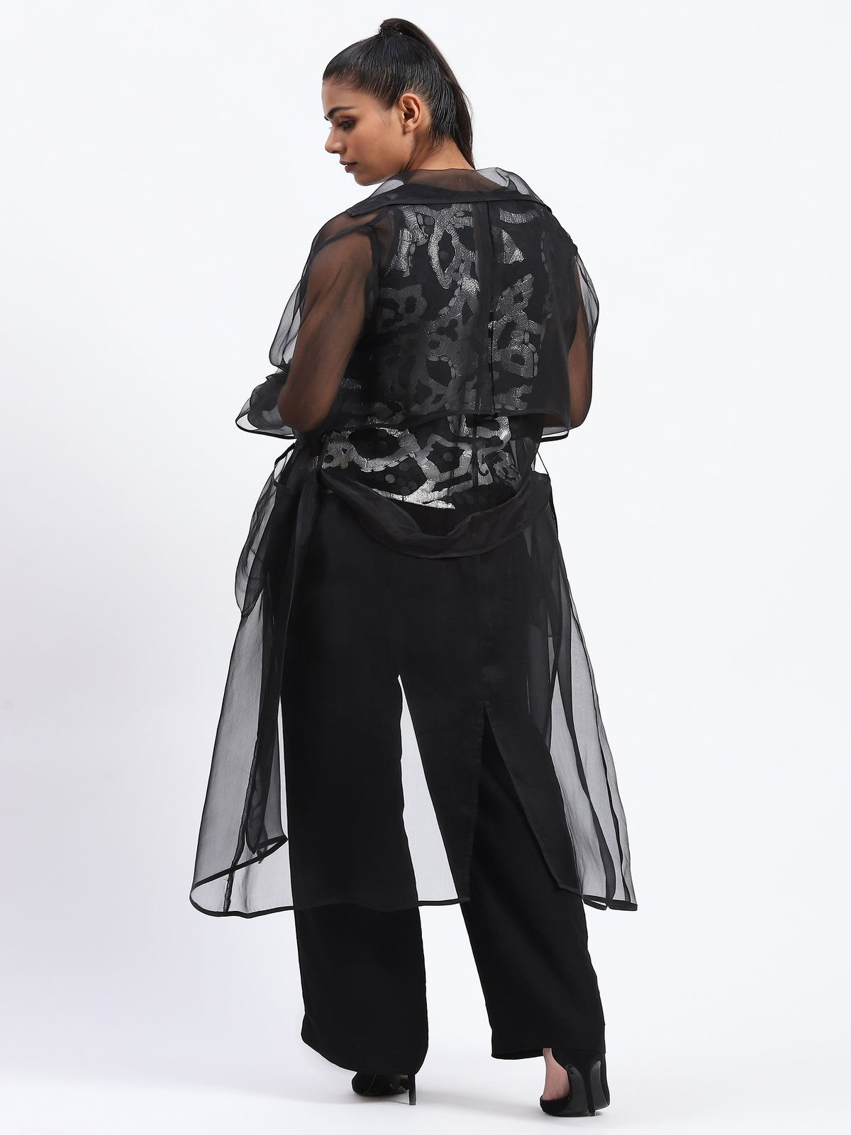 Silk Organza Trench Jacket