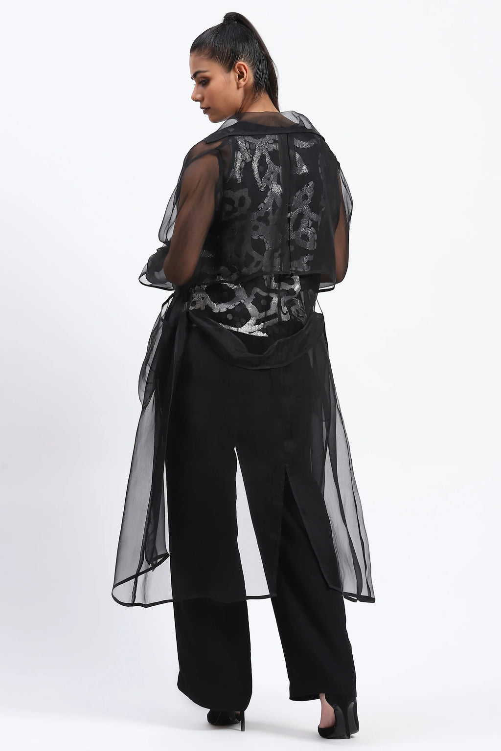 Silk Organza Trench Jacket