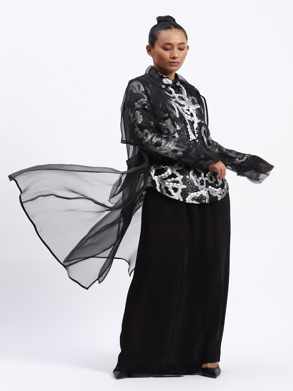 Silk Organza Trench Jacket