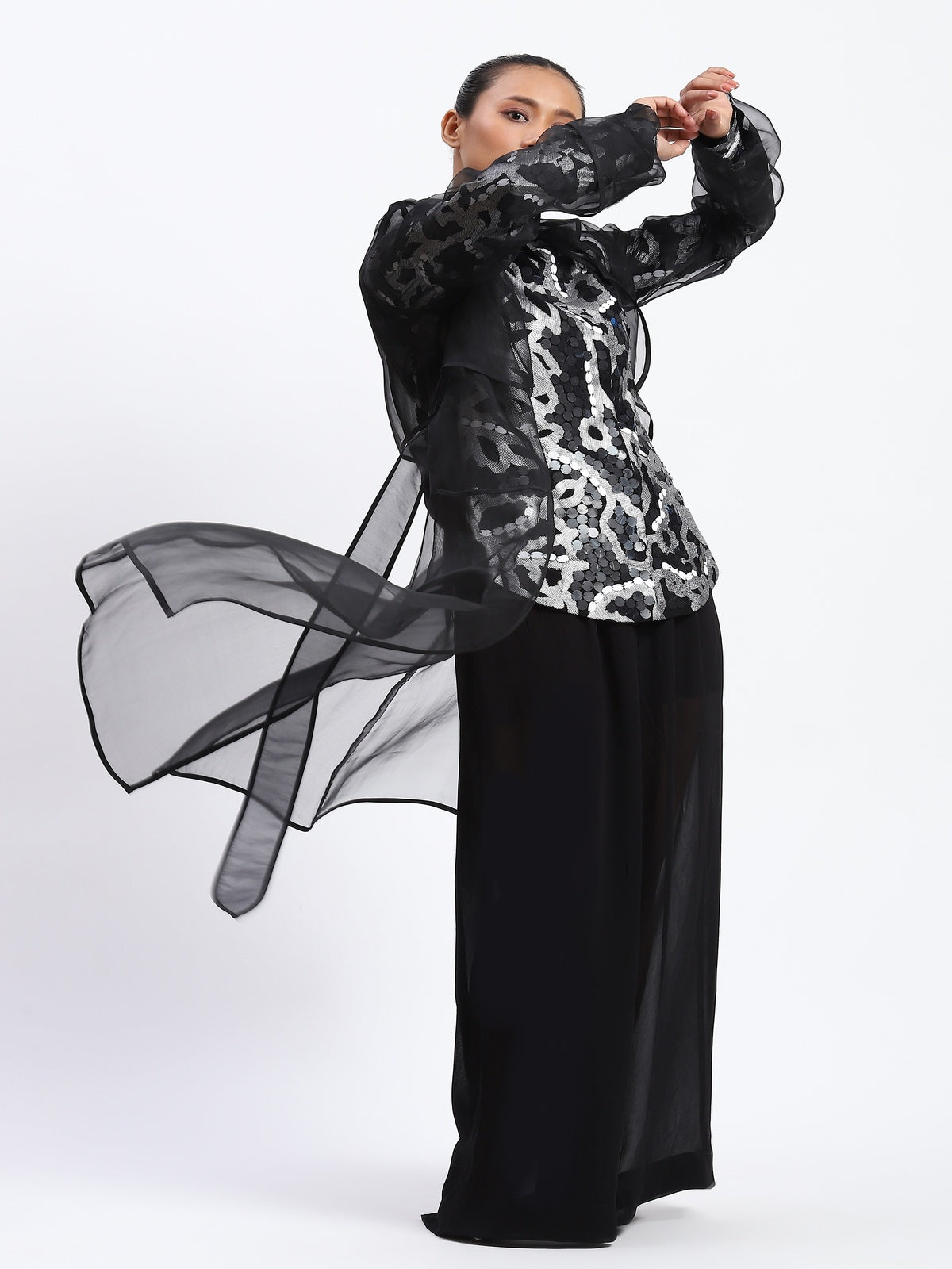 Applique Offcuts And Recycled Sequins Sari