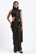 Broken Stripes Sequins Sari