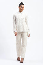 Sequin And Applique Dots Shirt