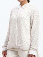 Sequin And Applique Dots Shirt