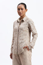 Cutwork Floral With Recycled Sequins Shirt