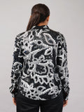 X-Ray Sequinned Metallic Floral Print Shirt