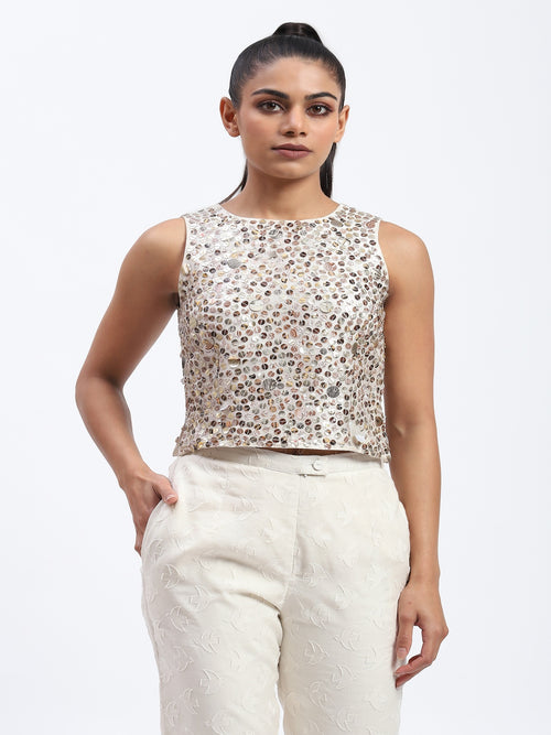 Recycled Sequin Mosaic Top