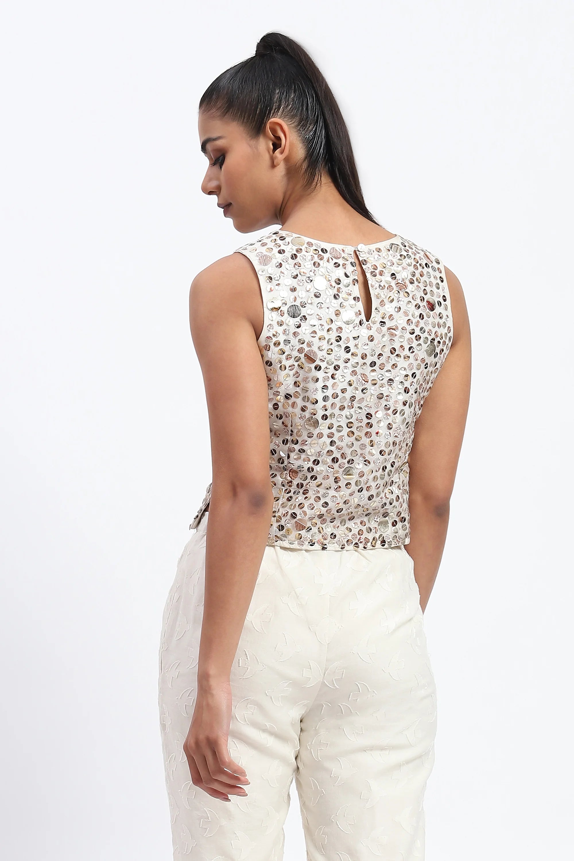 Recycled Sequin Mosaic Top