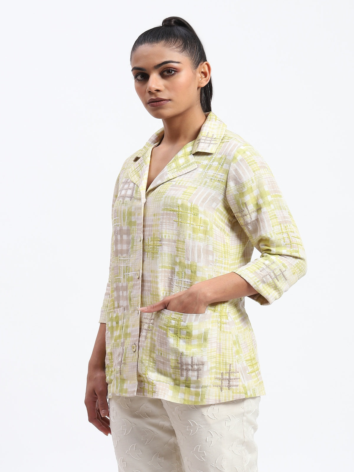 Handpainted Checks Shirt