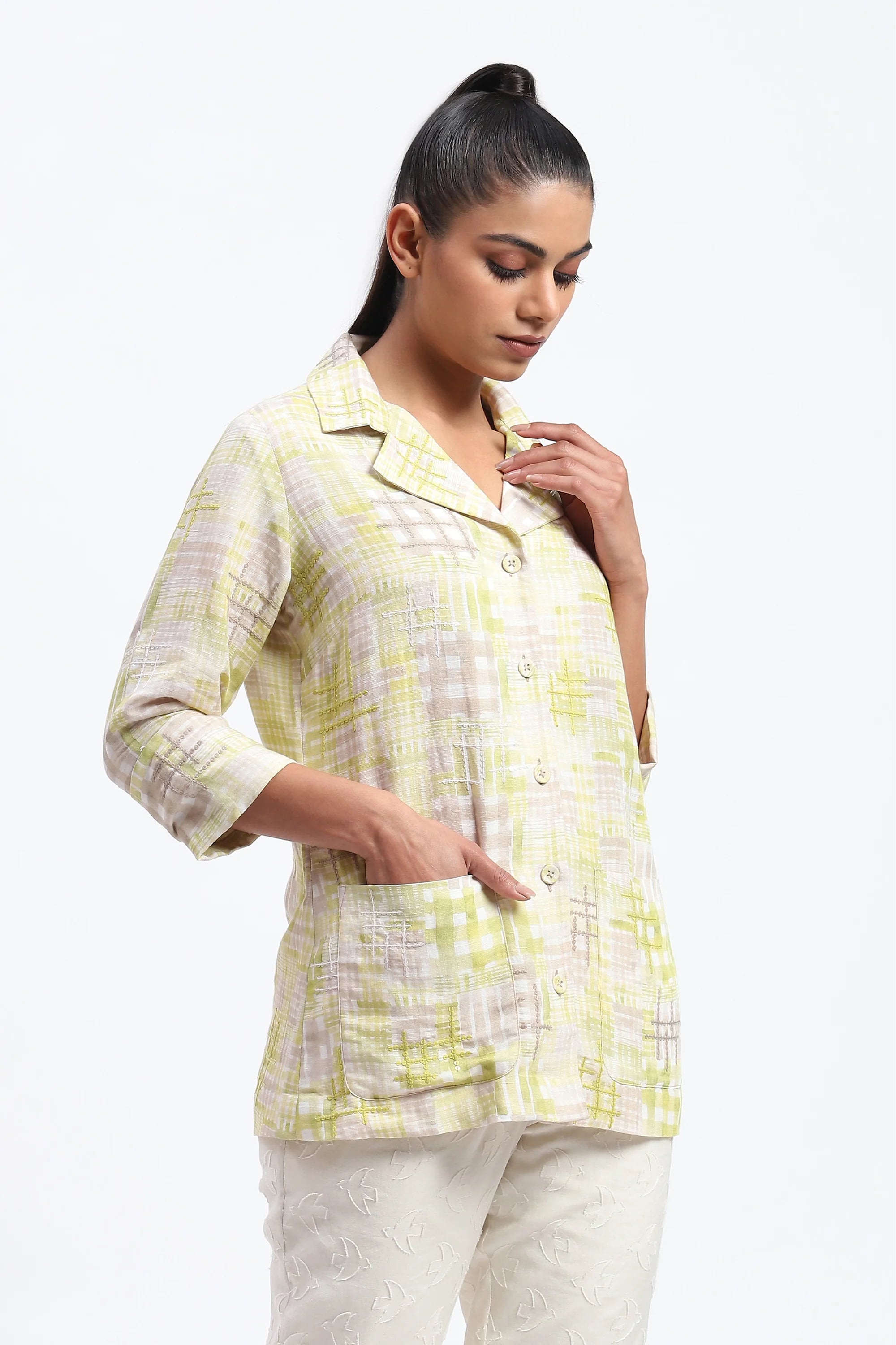 Handpainted Checks Shirt