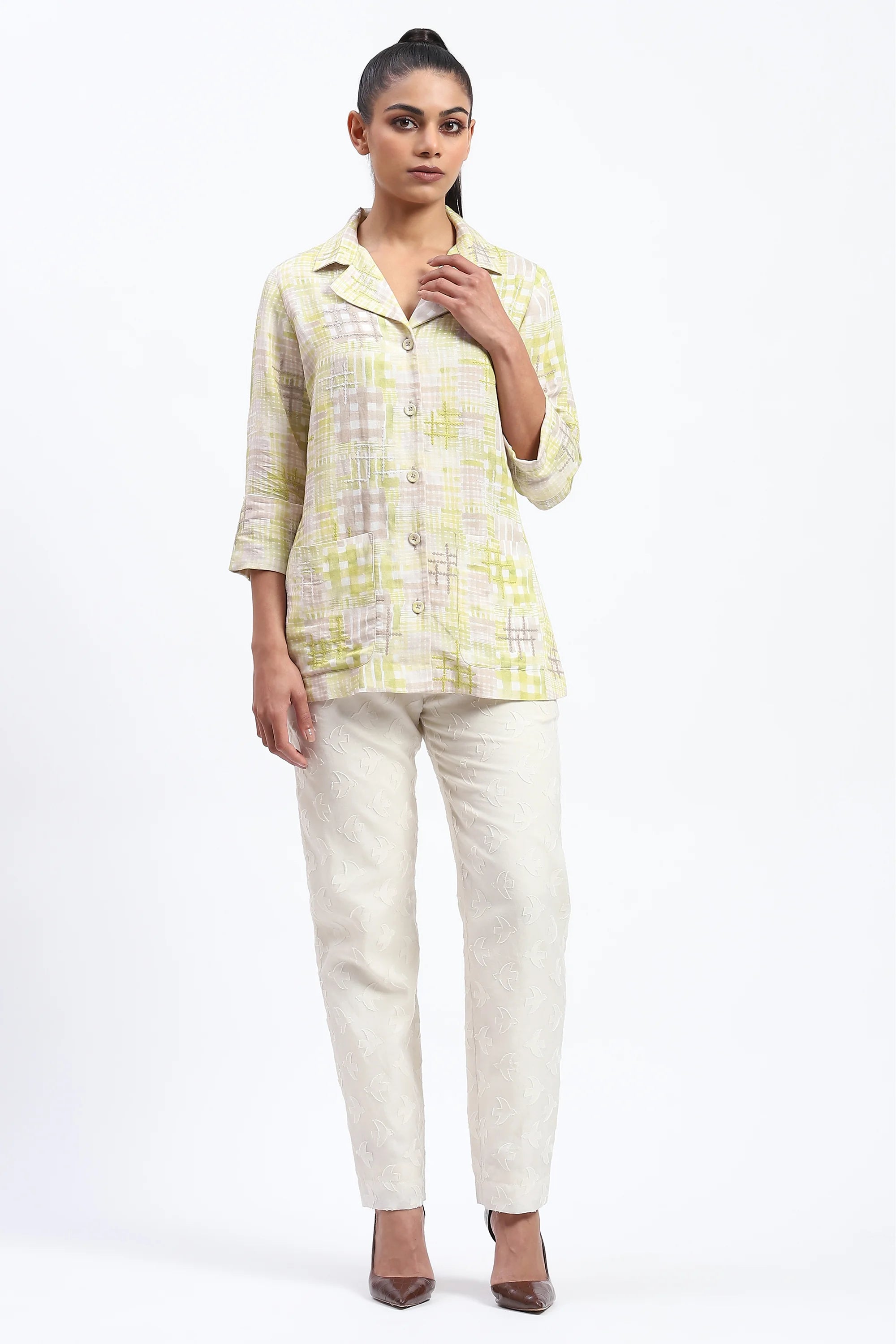 Handpainted Checks Shirt