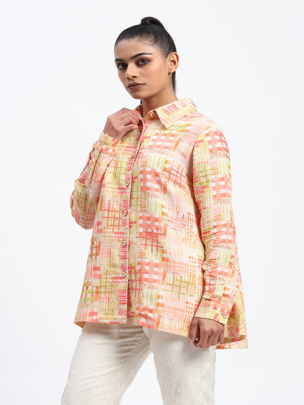Handpainted Checks Shirt