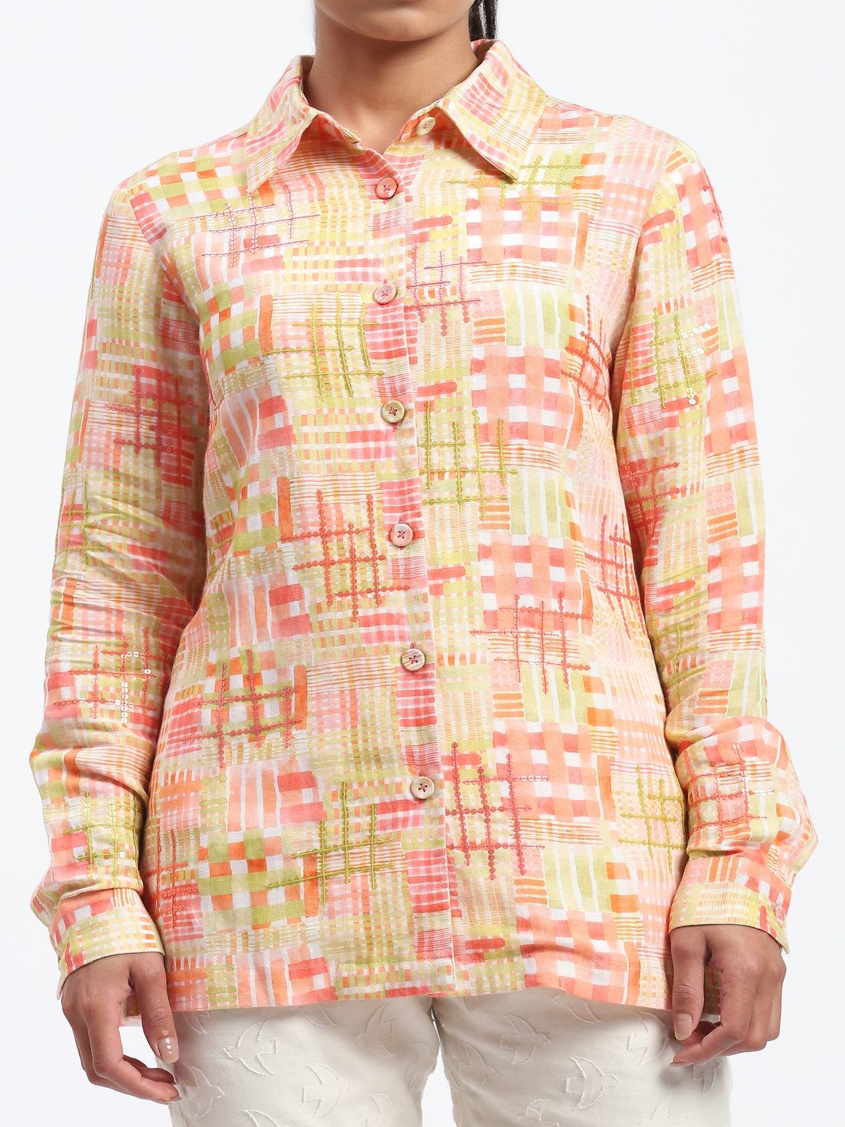 Handpainted Checks Shirt