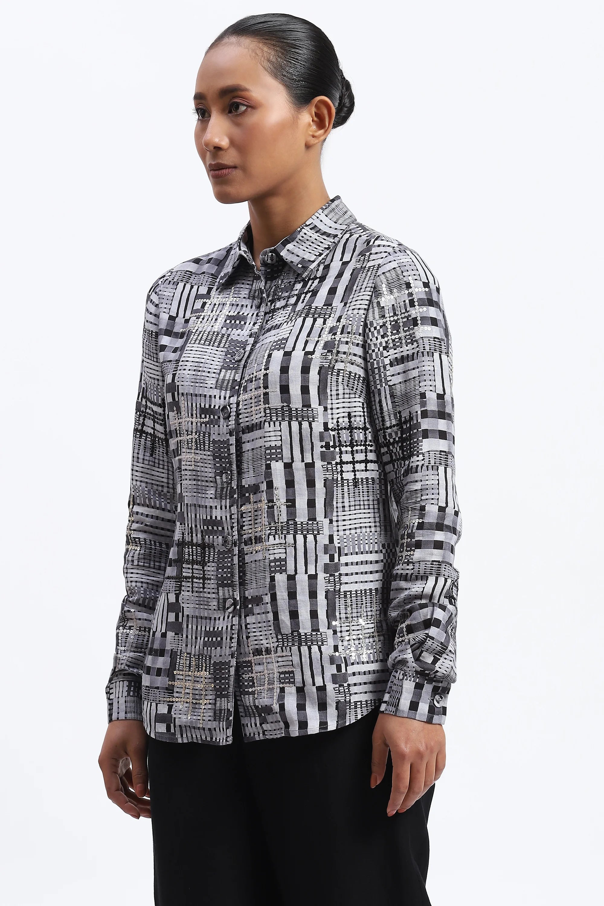 Handpainted Checks Shirt