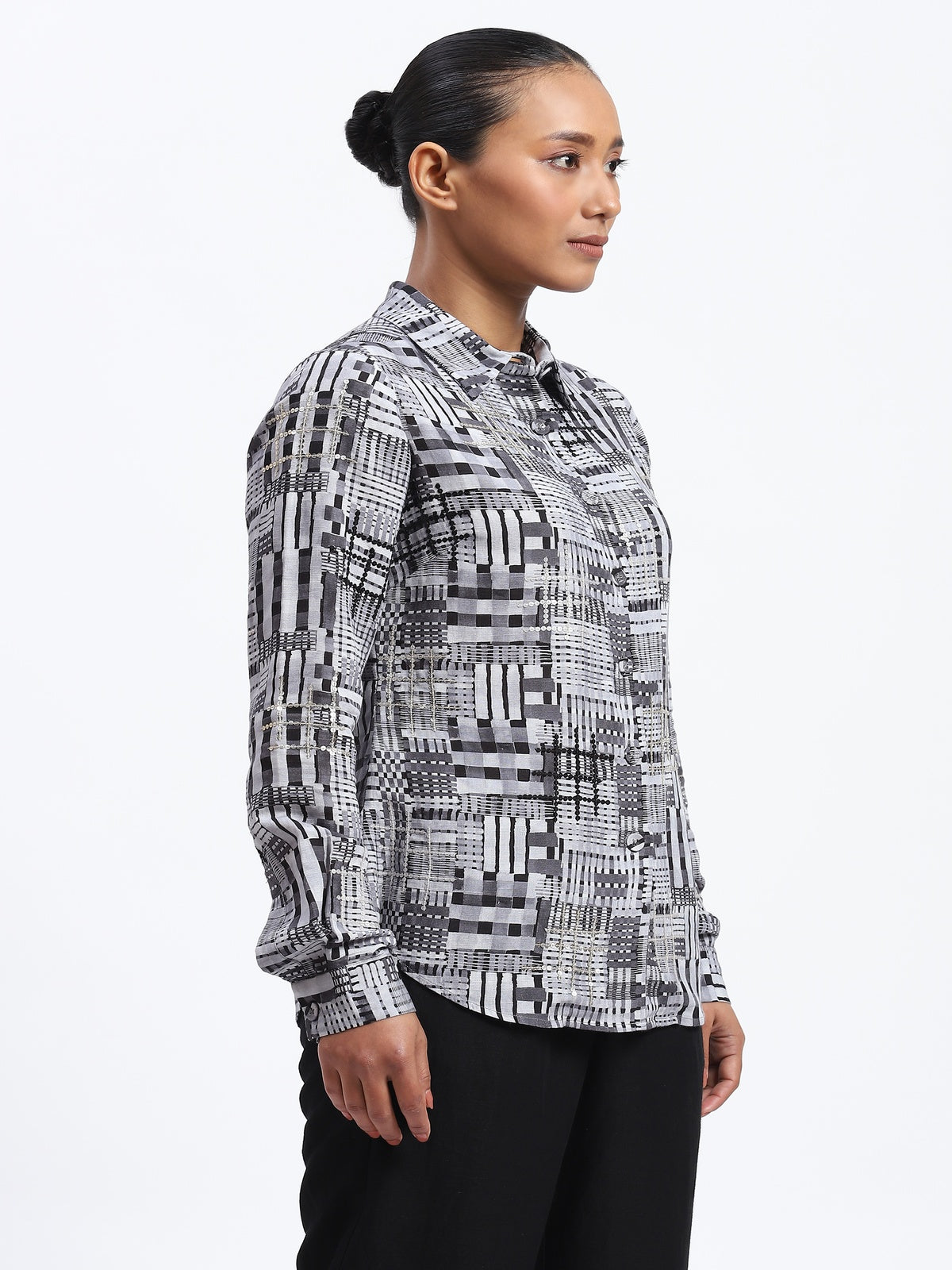 Handpainted Checks Shirt
