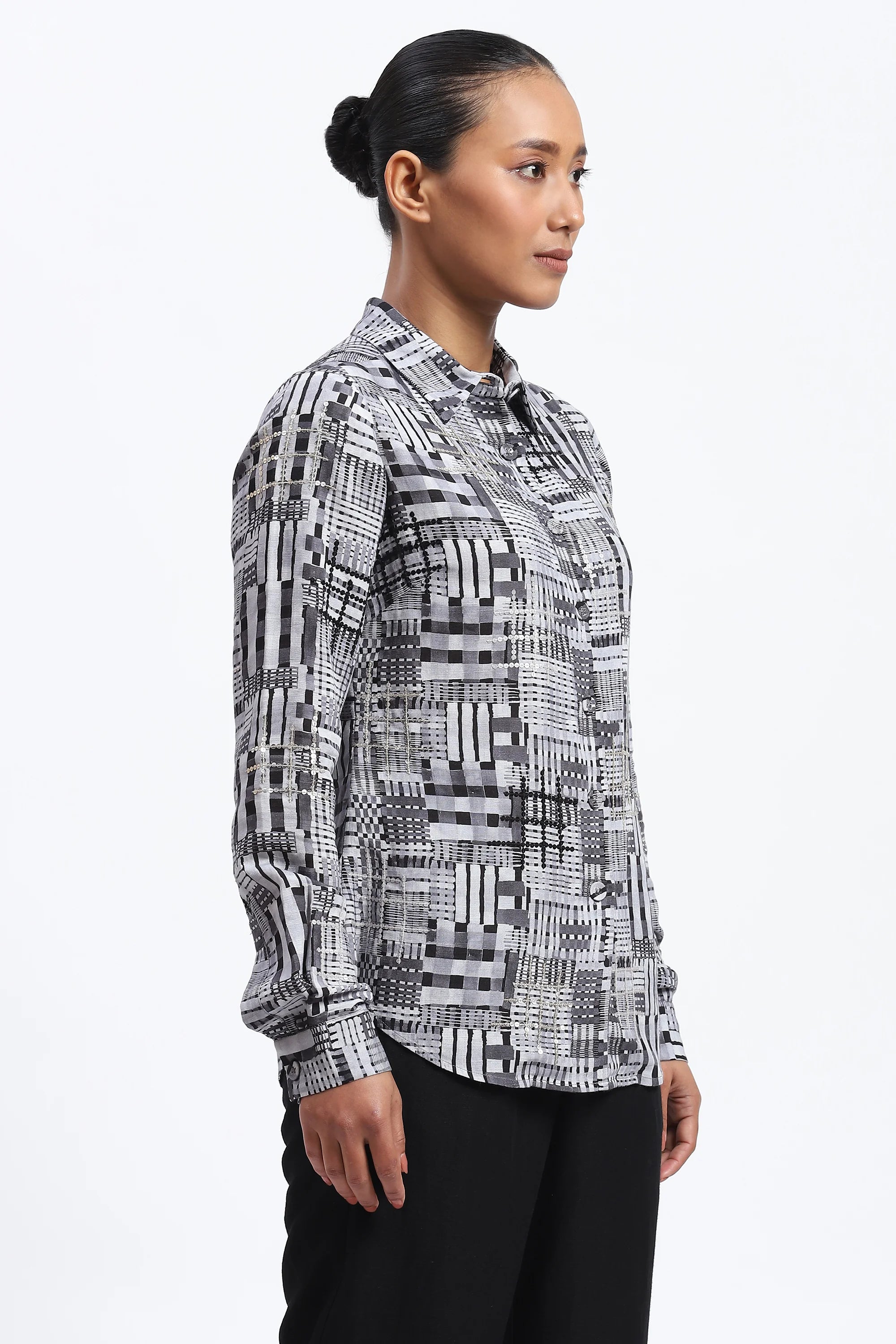 Handpainted Checks Shirt