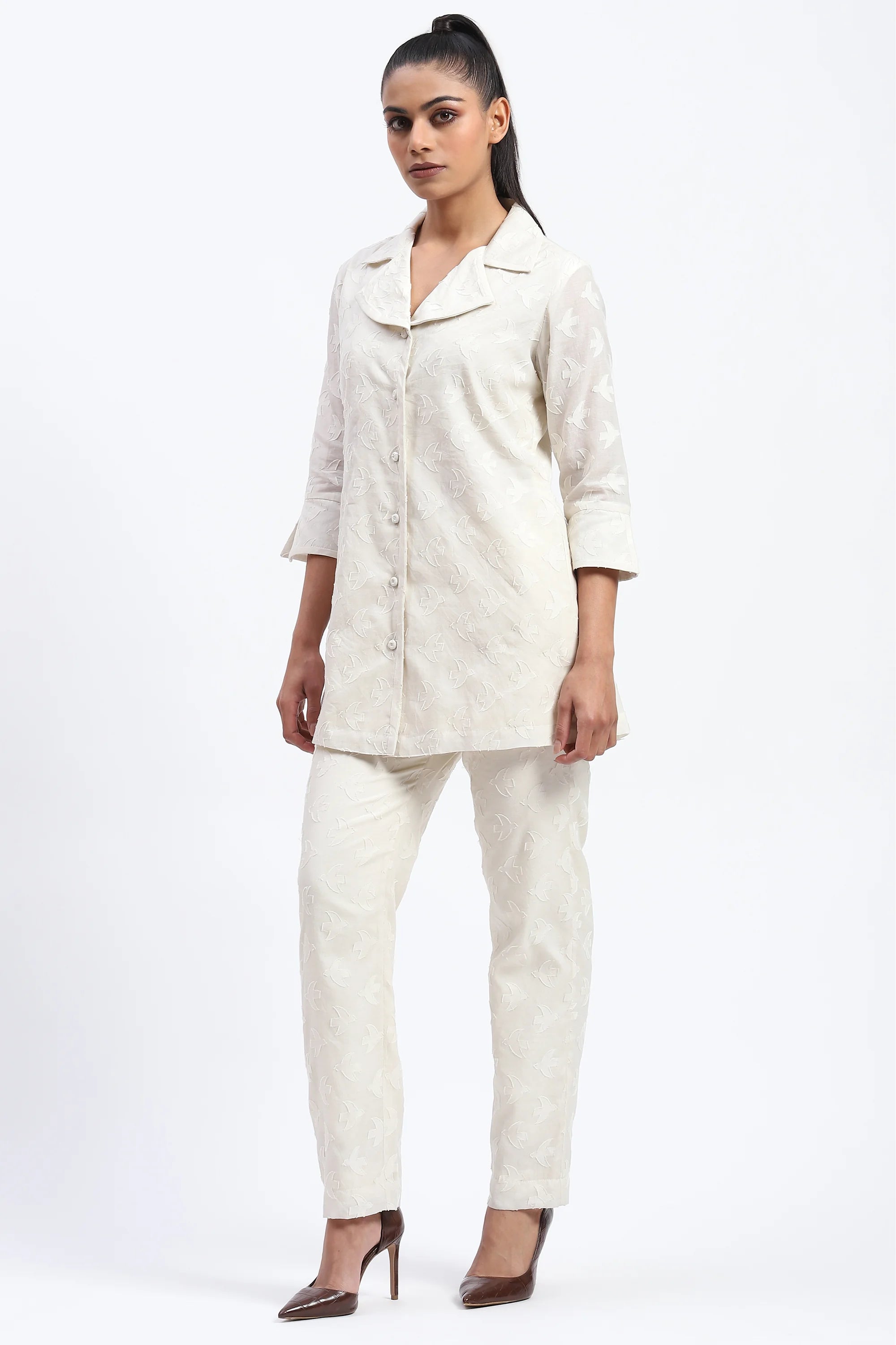 Bird Cutwork Shirt