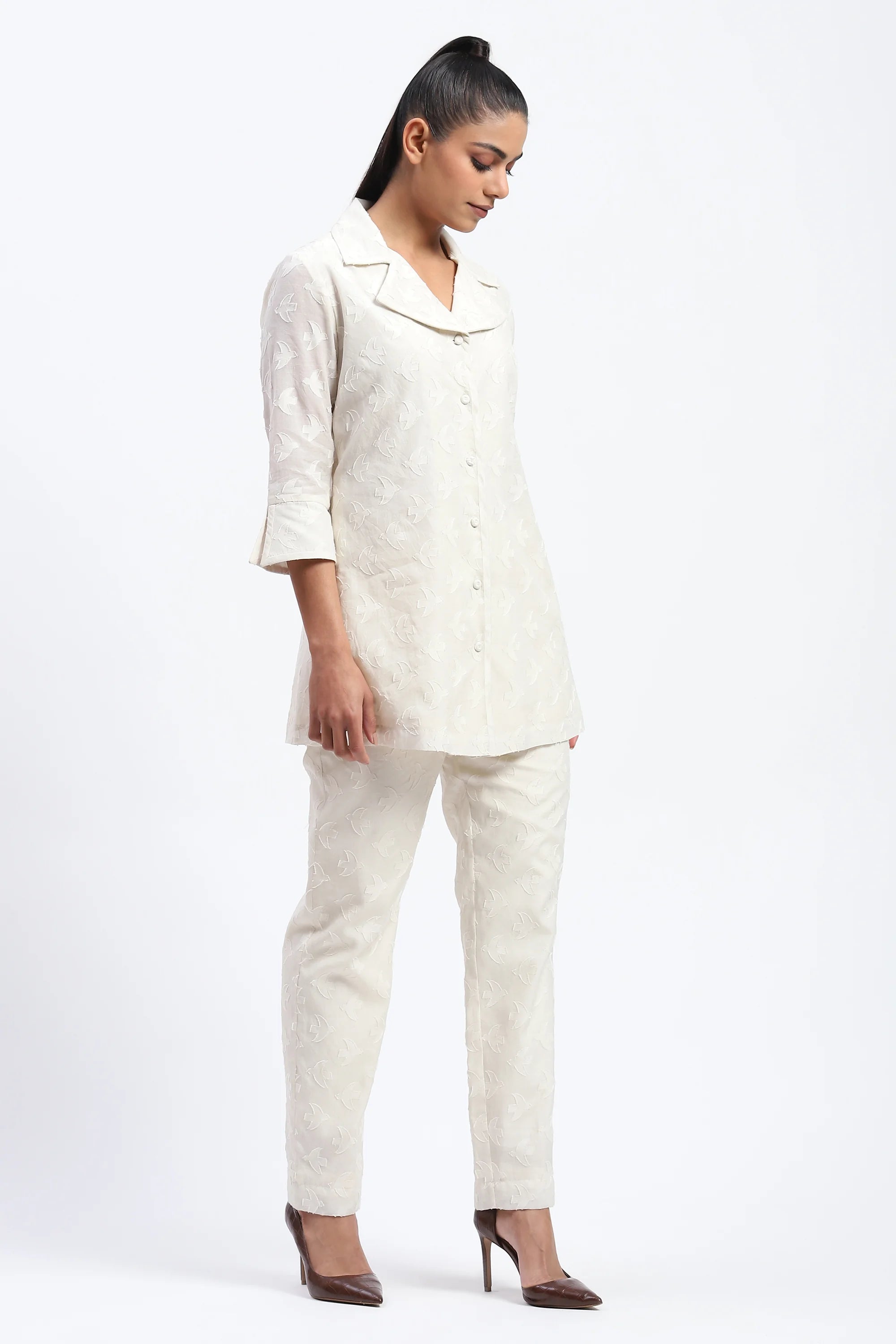 Bird Cutwork Shirt