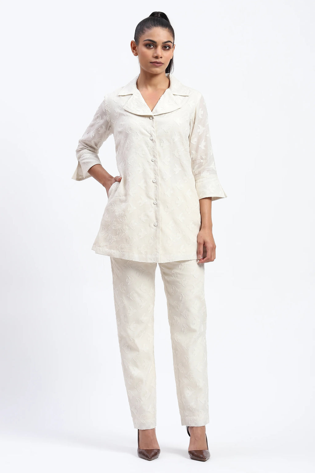 Bird Cutwork Shirt