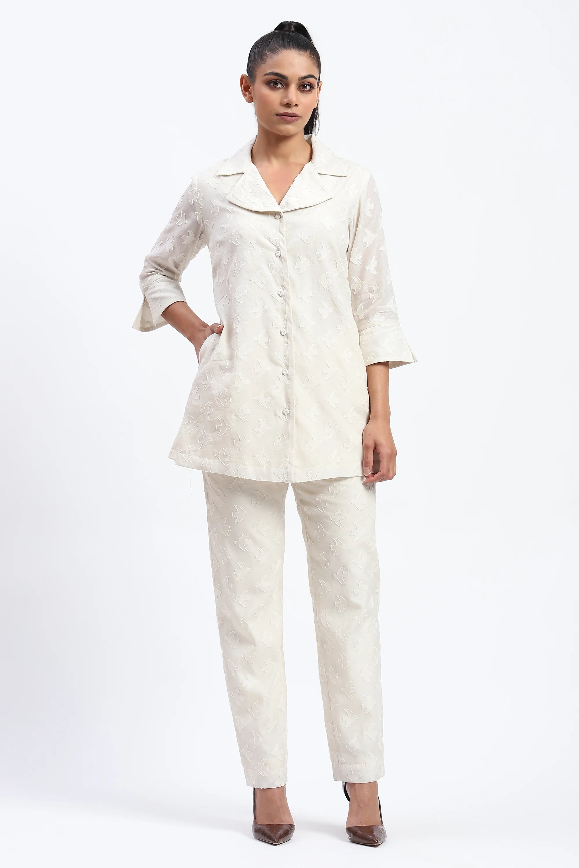 Bird Cutwork Shirt
