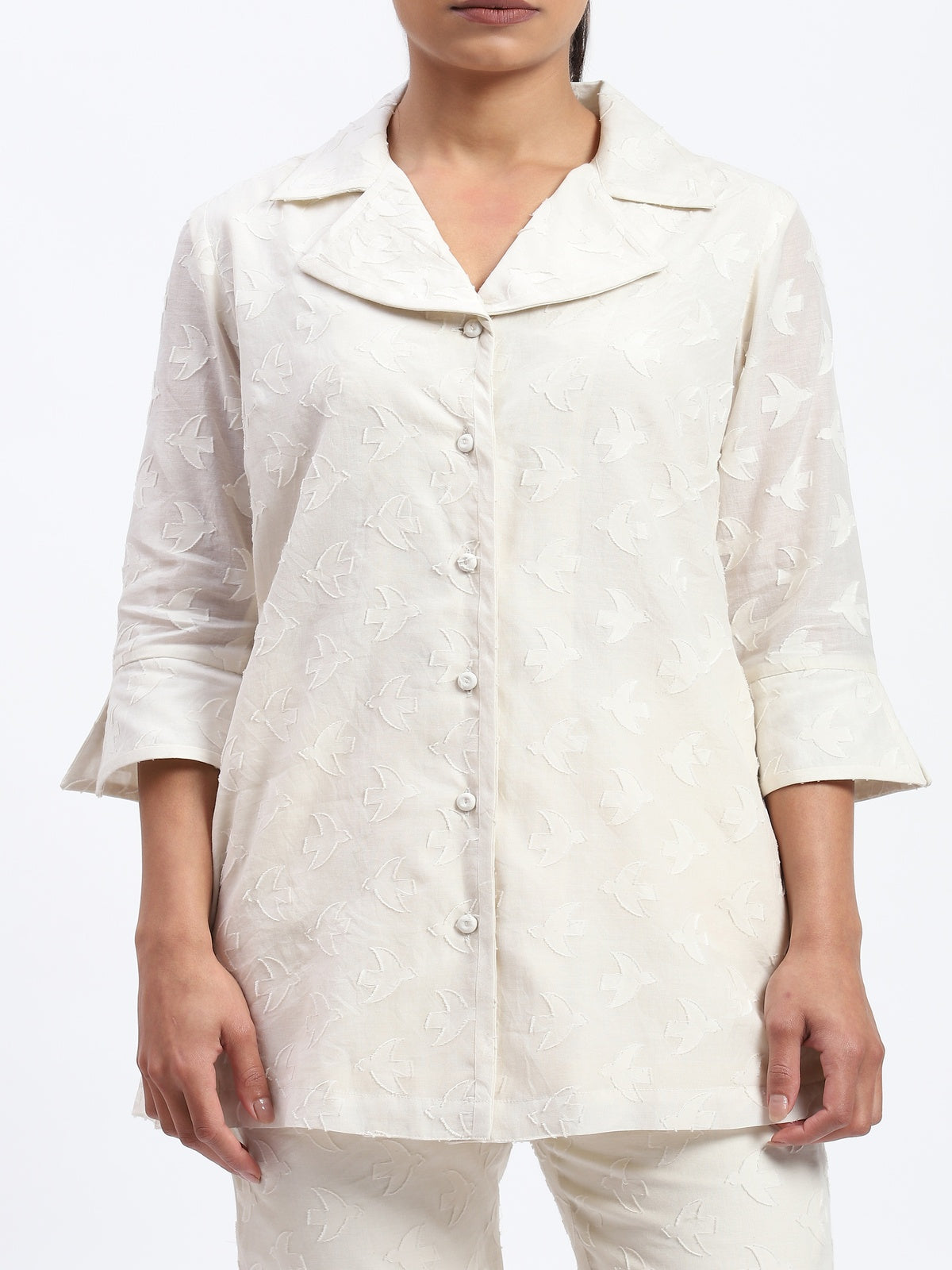 Bird Cutwork Shirt